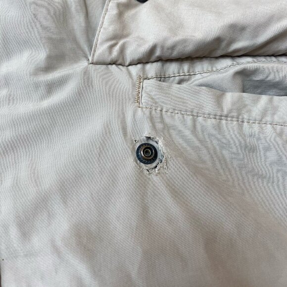 Hugo Boss Real Down Reversible Parka Jacket Hooded Cream Brown Mens Size XL - Picture 11 of 15